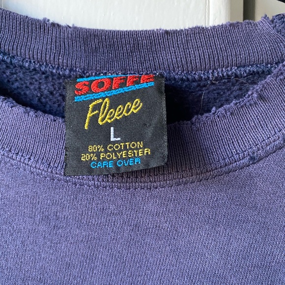 VINTAGE SOFFE Navy crew neck sweatshirt - Picture 4 of 5